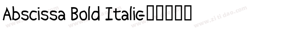 Abscissa Bold Italic字体转换